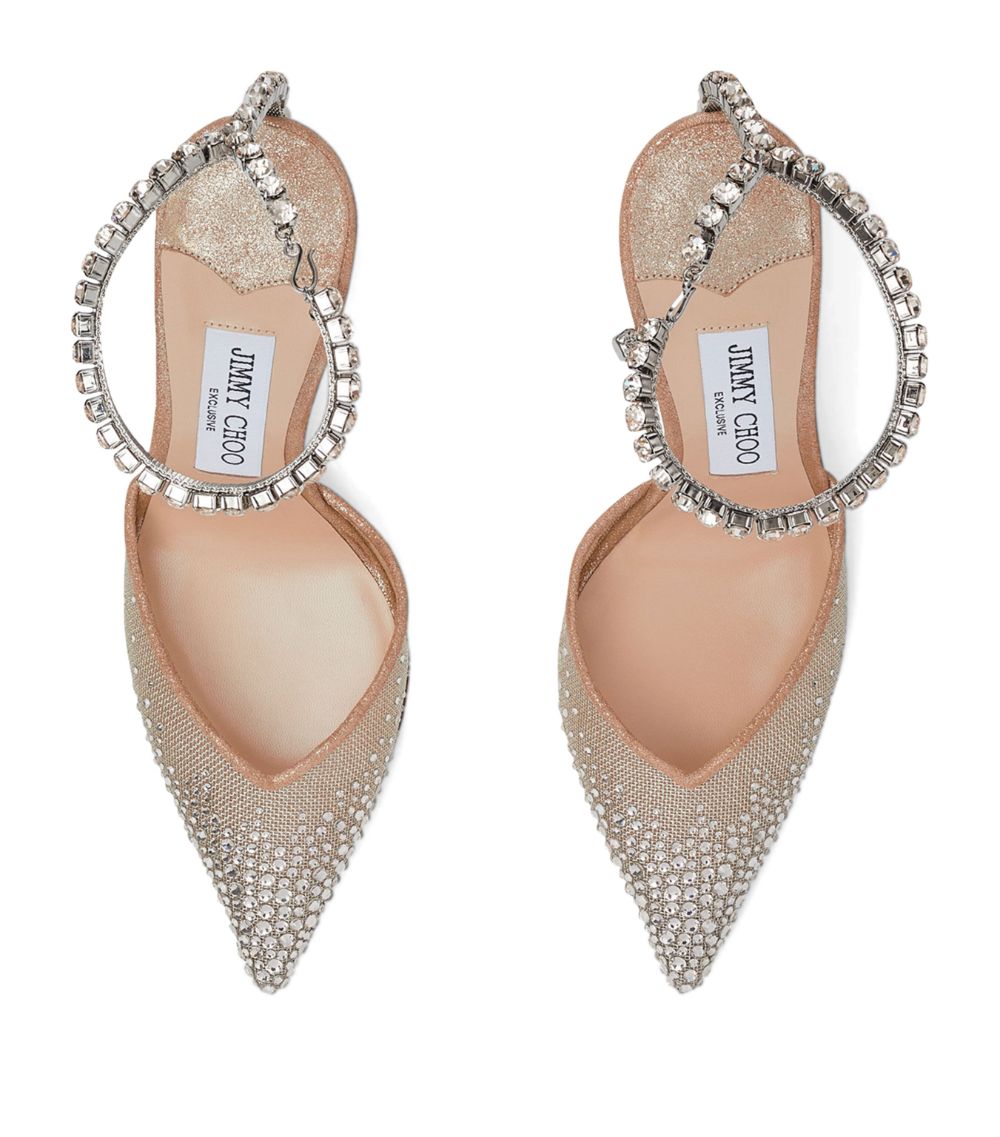 Saeda 100 Crystal-Embellished Pumps