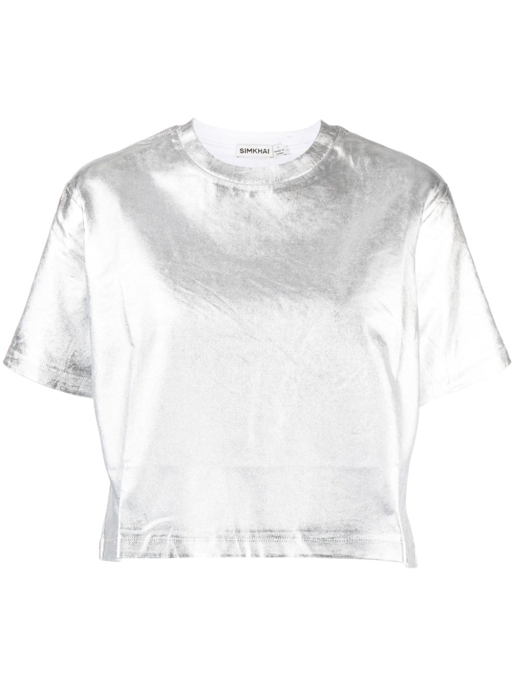 Metallic short-sleeve T-shirt - Silver