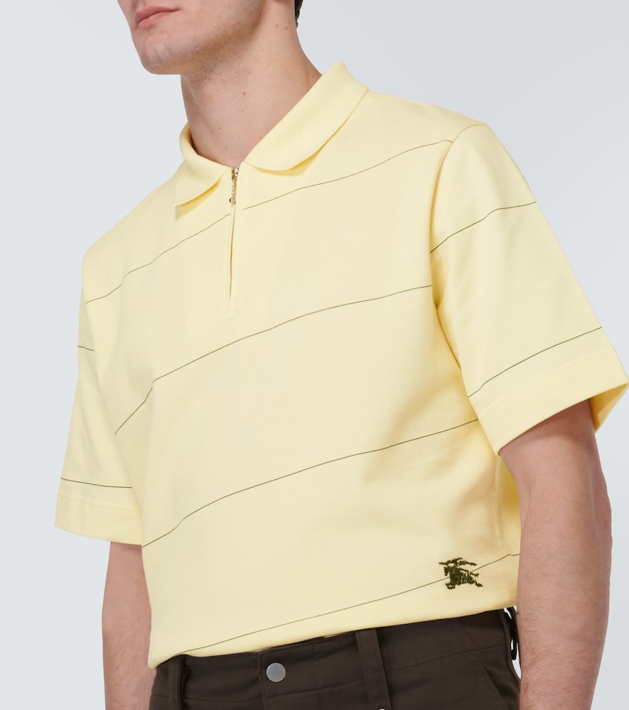 EKD striped cotton piqué polo shirt