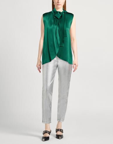 Woman Top Green Size 4 Acetate, Silk