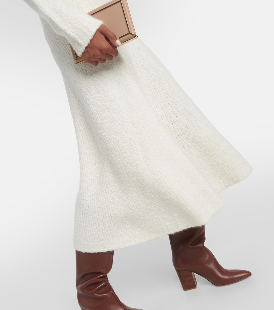 Pablo wool and silk bouclé midi skirt
