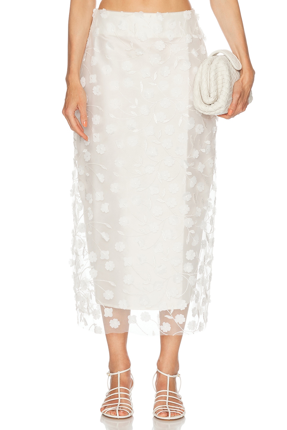 Marlies Grace Heather Skirt in White - White.  XS also in L