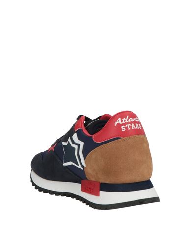 Man Sneakers Navy Size 10 Leather, Textile fibers