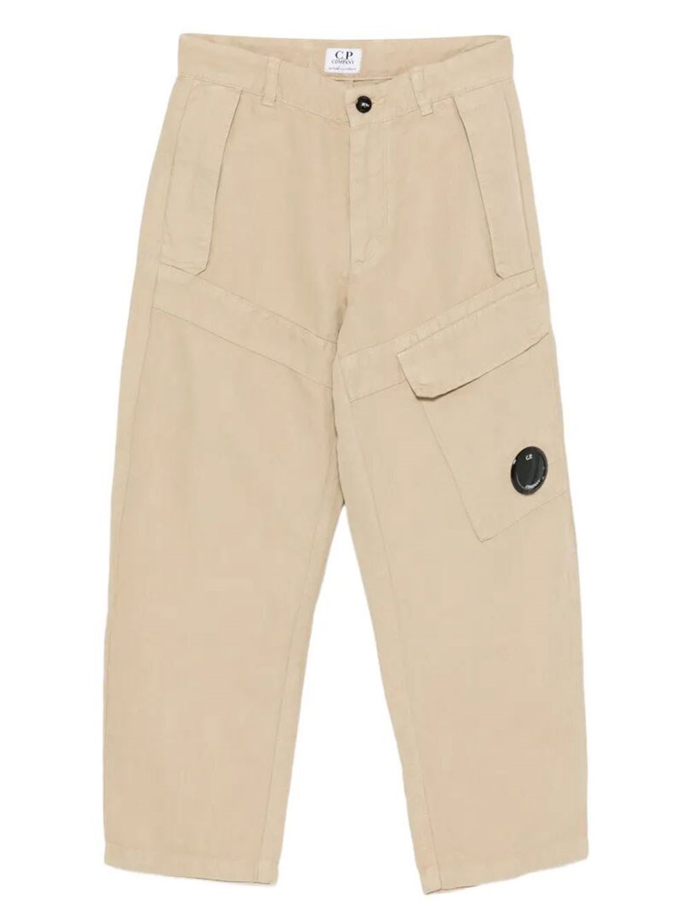 Linen Blend Cargo Trousers