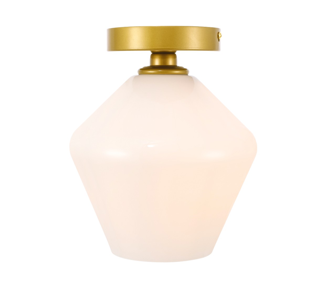 Brass One Light Flush Mount from the Gene Collection