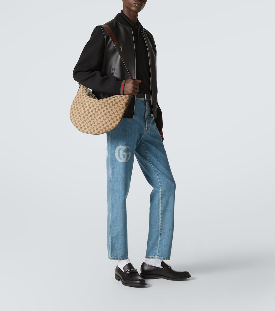 Gucci Gucci B GG Canvas Medium shoulder bag