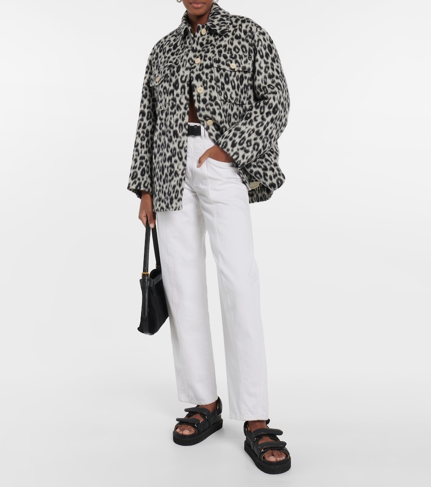 Odelino leopard-print virgin wool jacket