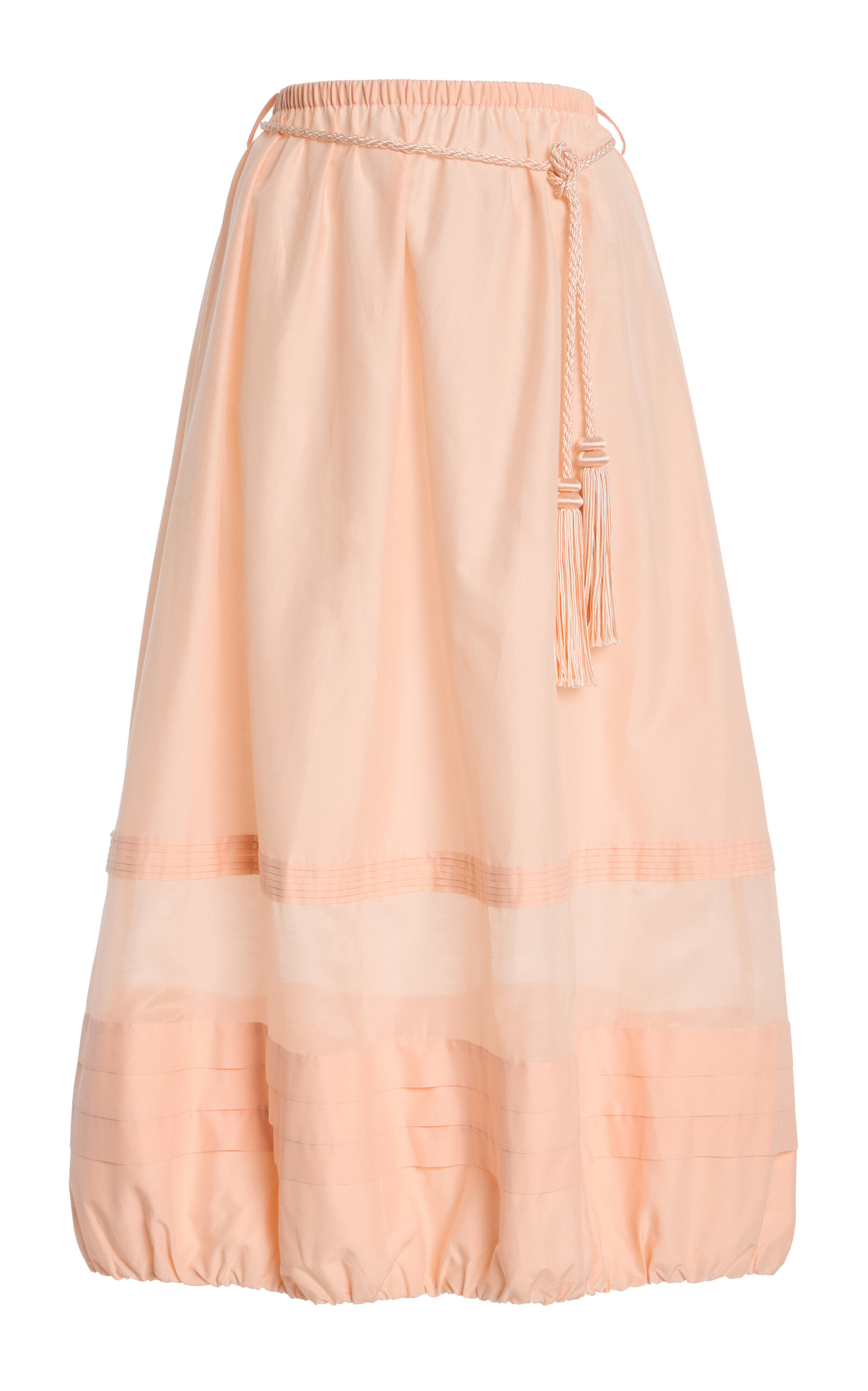 Exclusive La Isla Willow Cotton-Silk Midi Skirt - Moda Operandi