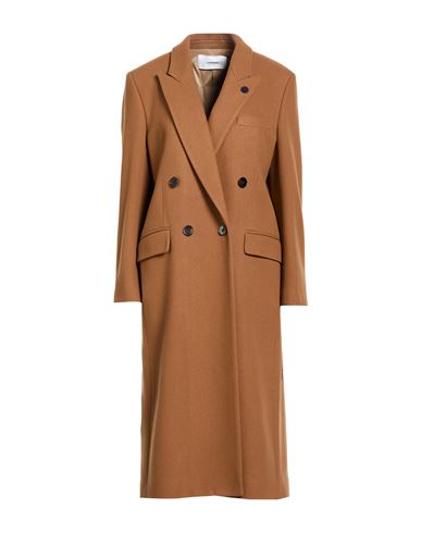 Woman Coat Camel Size 10 Wool, Nylon