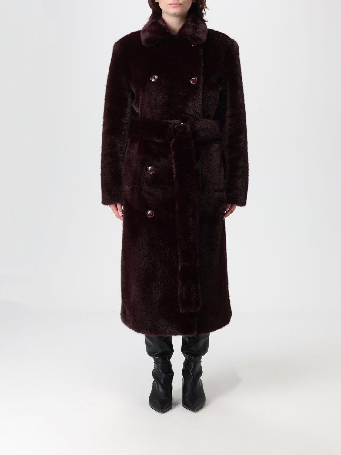 Coat Woman color Burgundy