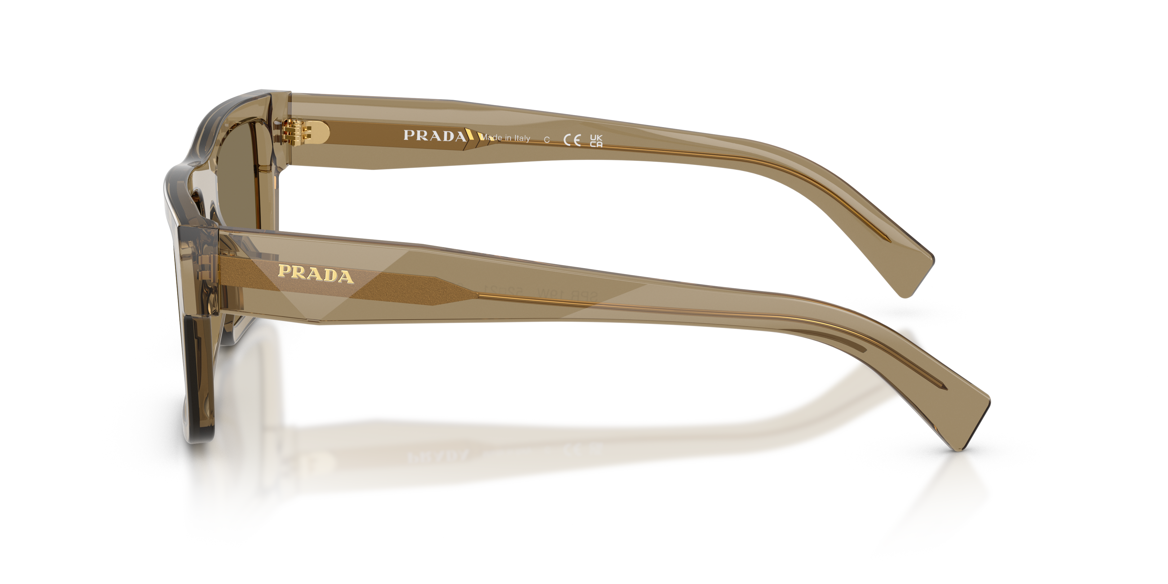 Prada Man Prada PR 29E90F Sunglasses Acetate Brown Squared Norma