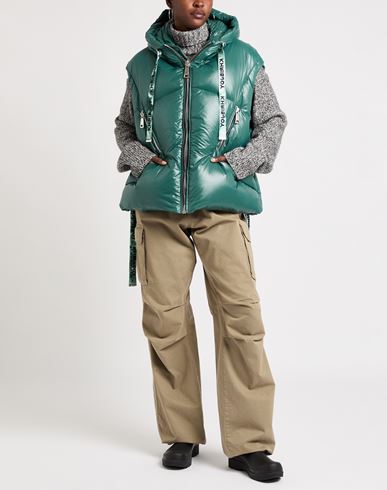 Woman Vest Dark green Size 00 Polyamide