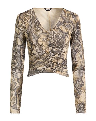 Woman Top Beige Size 10 Polyester, Polyamide, Elastane