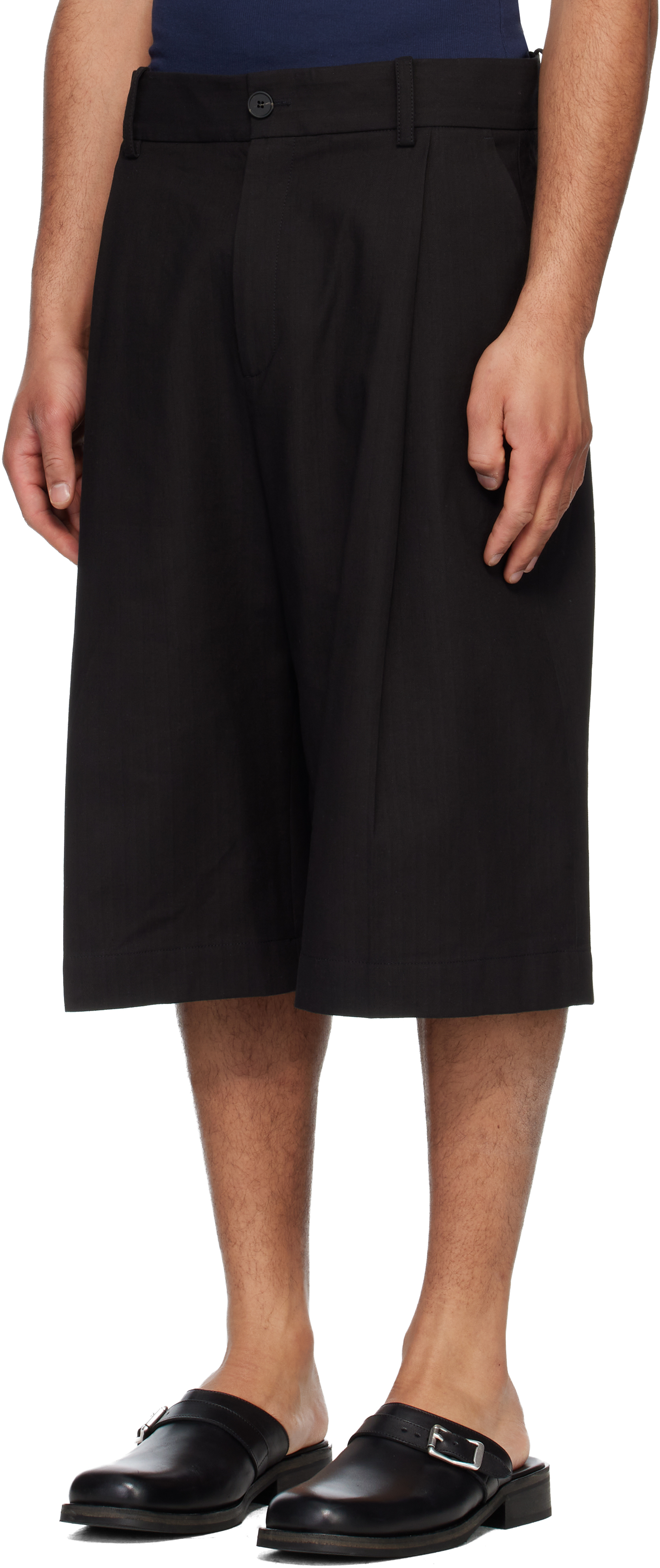 Black Fowld Shorts