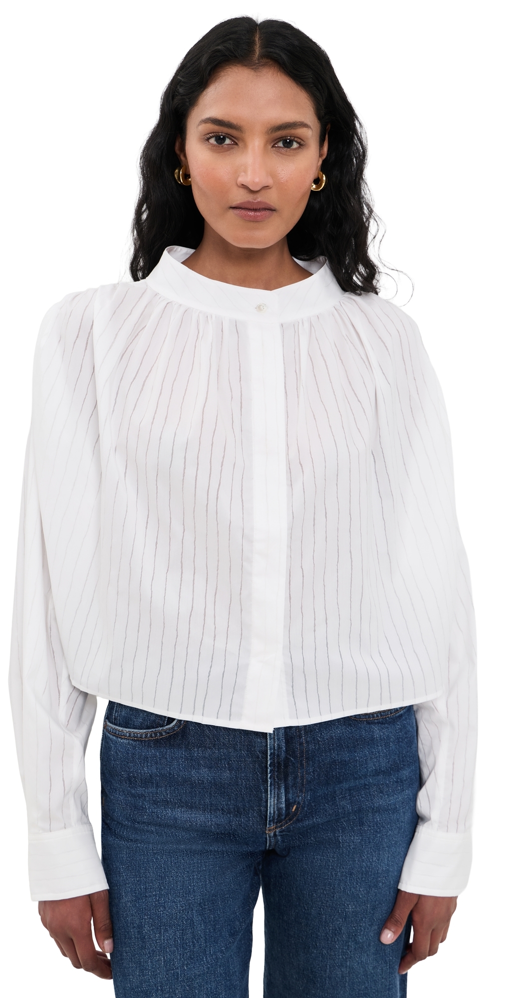 Blissia Button Down Shirt Porcelain