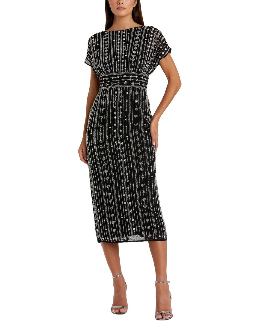 Cap Sleeve Empire Waist Sheath Midi Dress
