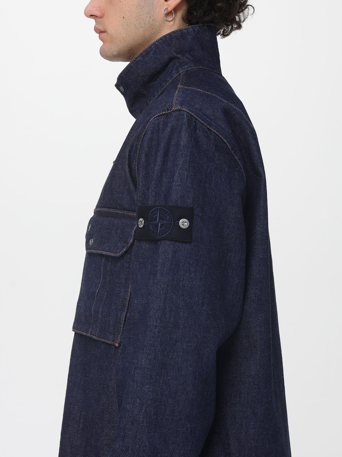 Shirt Men color Denim