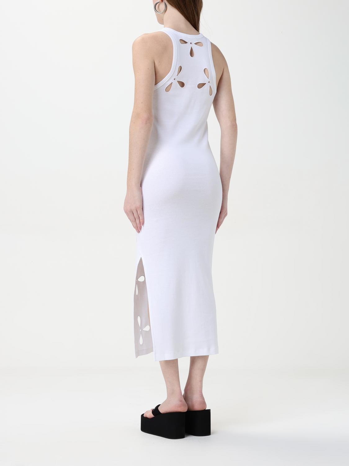 Cut-out midi dress - White