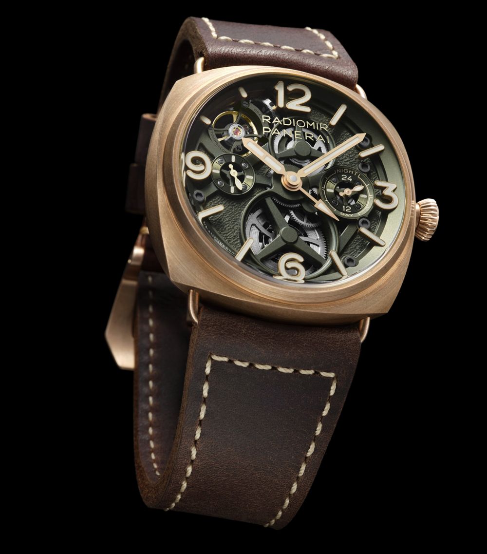 Bronze Radiomir Tourbillon Gmt Bronzo Watch 45Mm