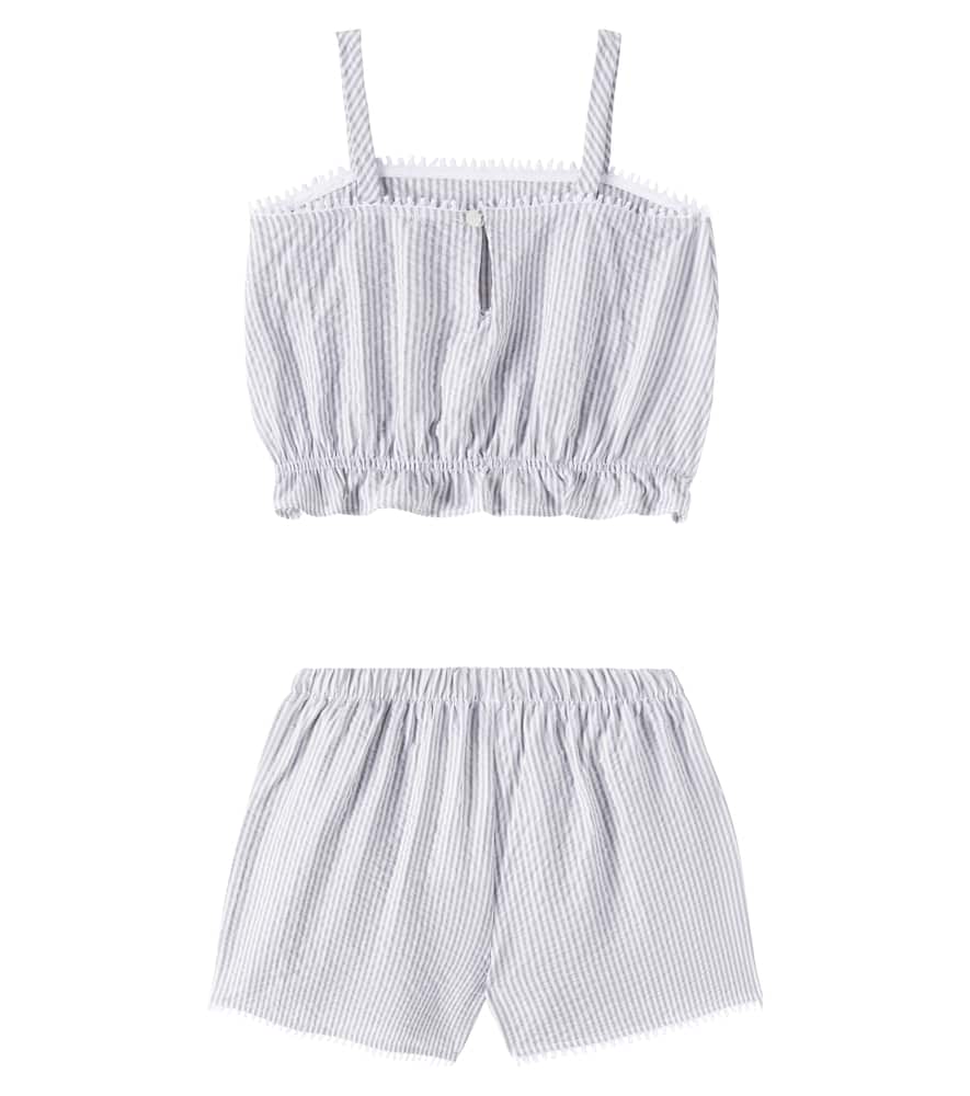 Il Gufo Cotton top and shorts set
