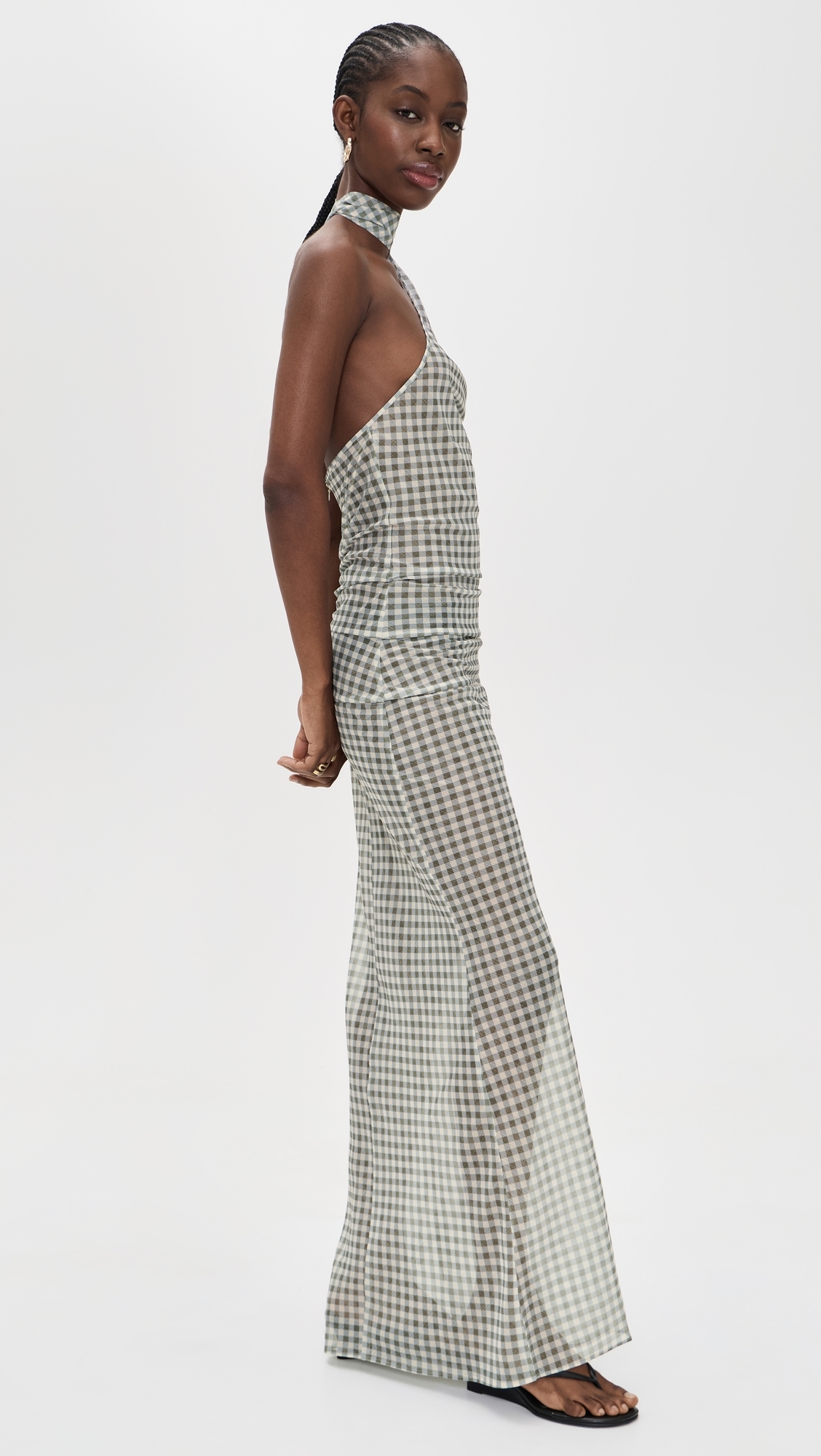 Lux Maxi Dress Sky Check