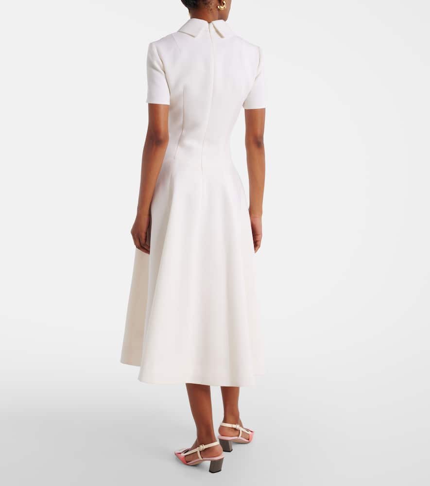 Jody pleated wool midi dress