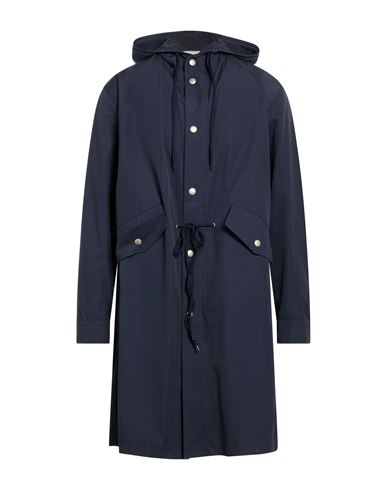 Man Overcoat & Trench Coat Navy Size 40 Polyester, Cotton