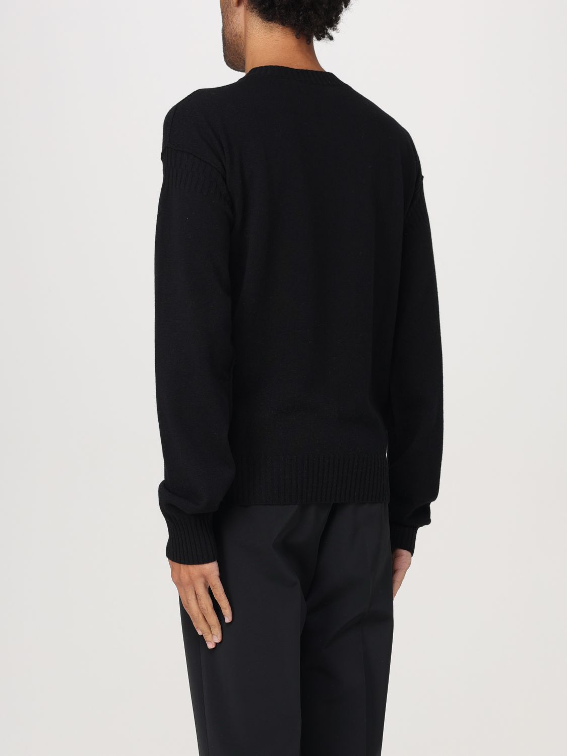 Logo-embroidered jumper - Black
