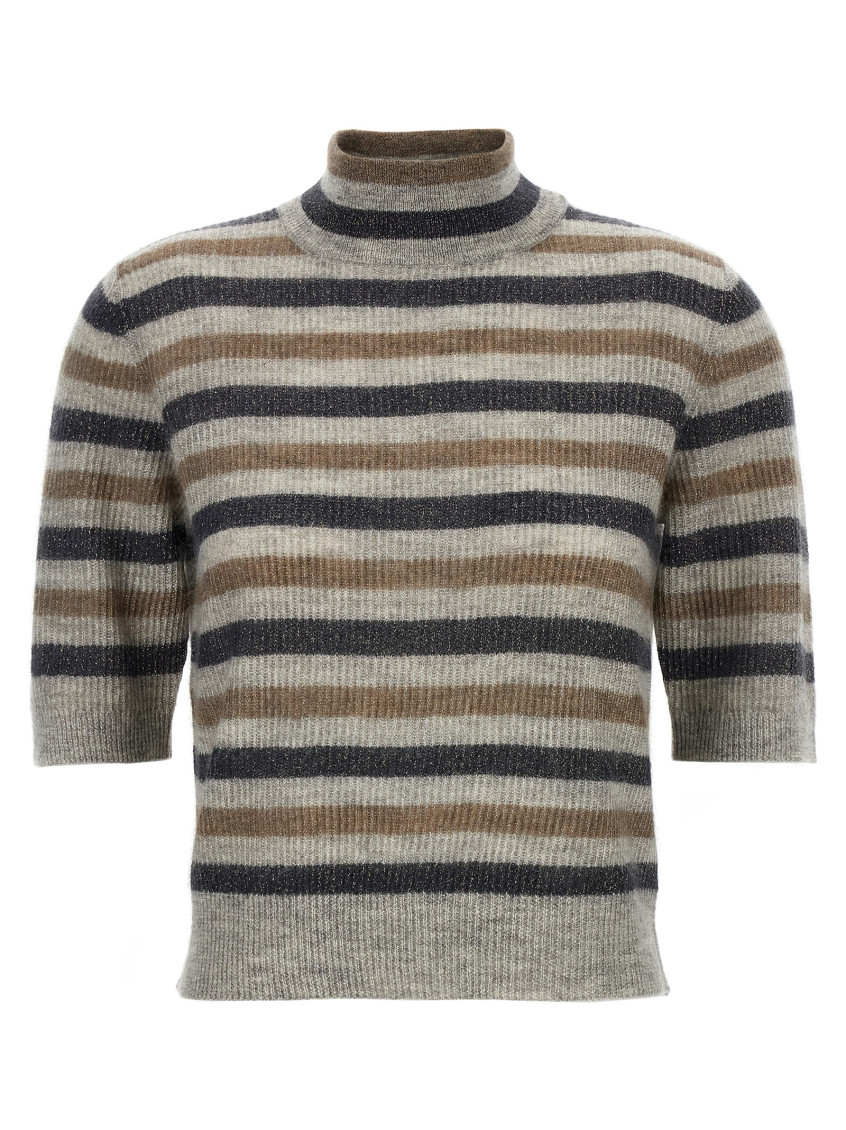 Brunello Cucinelli striped sweater - Grey