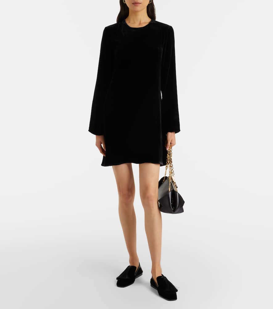 Larissa velvet minidress