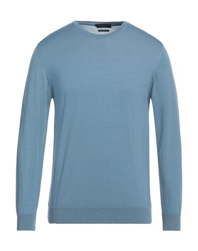 Man Sweater Pastel blue Size XXL Merino Wool