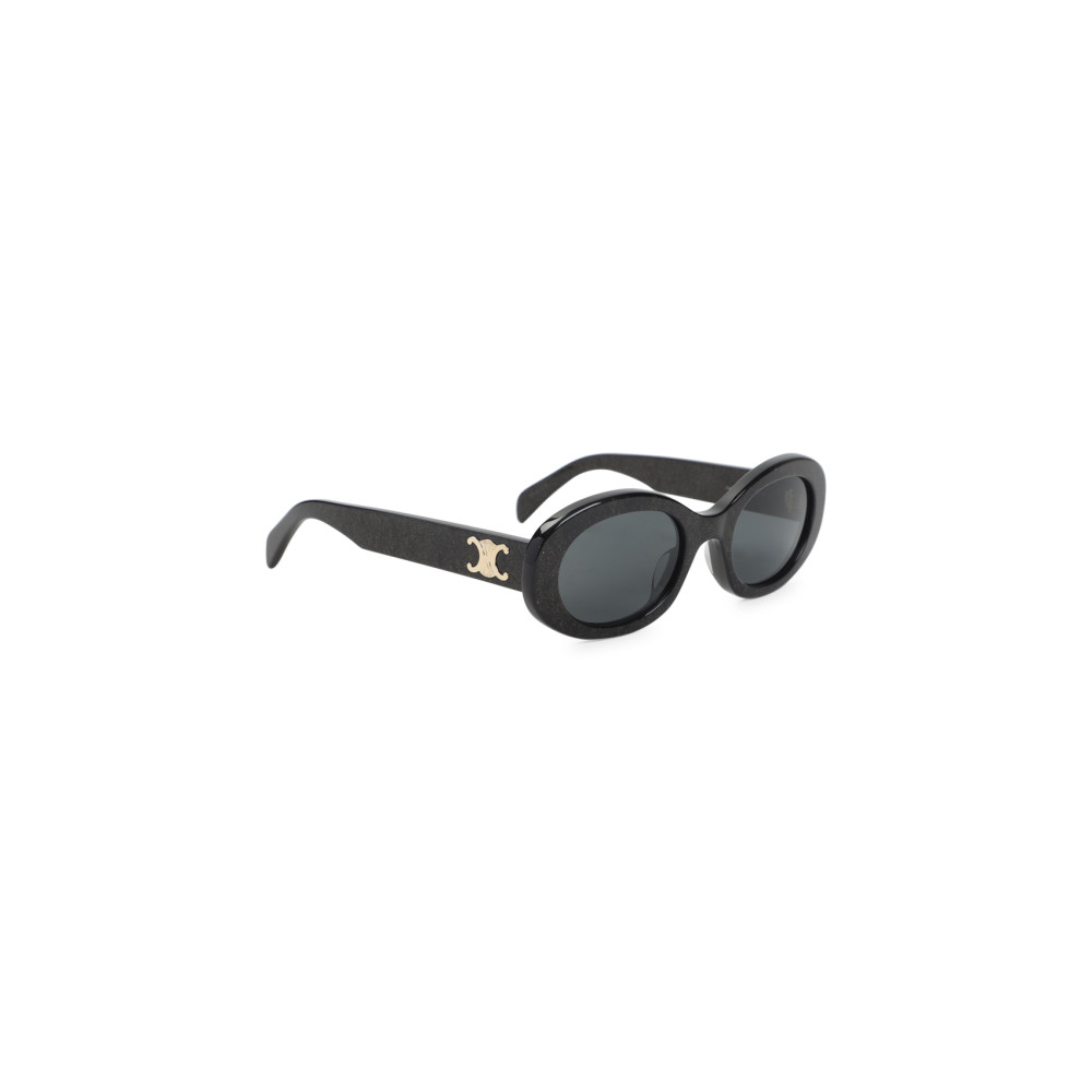 Black Oval Logo Sunglasses