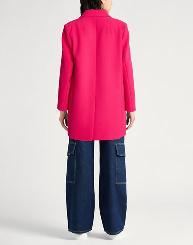 Elena Mirò Woman Coat Fuchsia Size 10 Polyester, Elastane