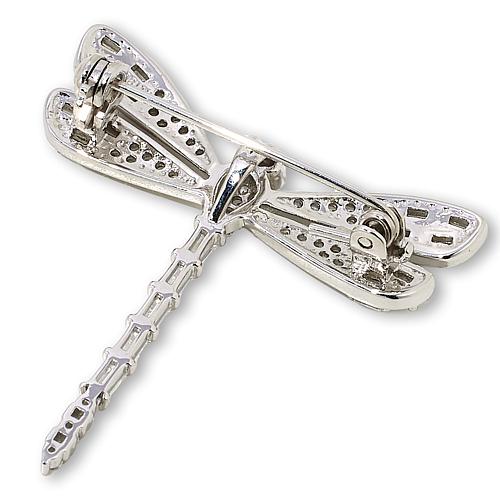 ™ 2.40ctw Simulated Diamond Dragonfly Pin/Pendant