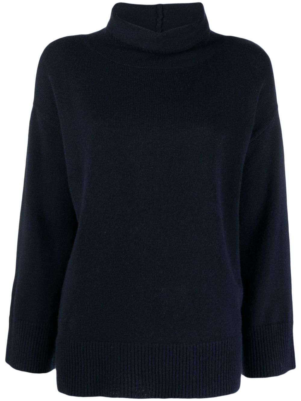 Roll-neck cashmere jumper - Blue