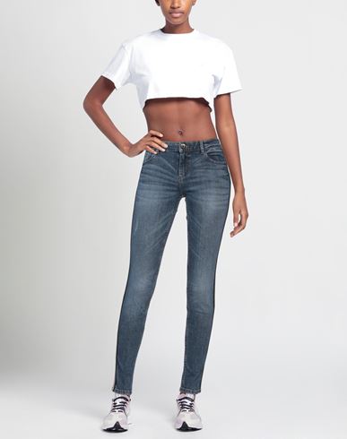Woman Jeans Blue Size 24 Cotton, Elastane