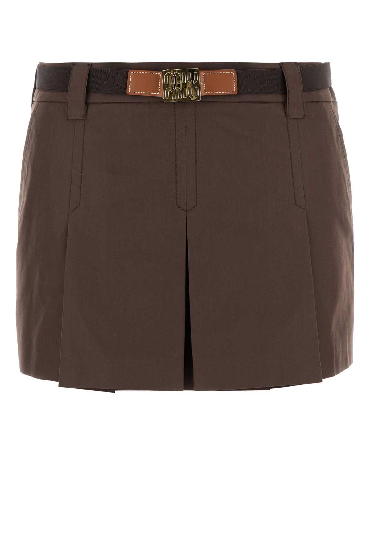 Mini Skirt — Brown