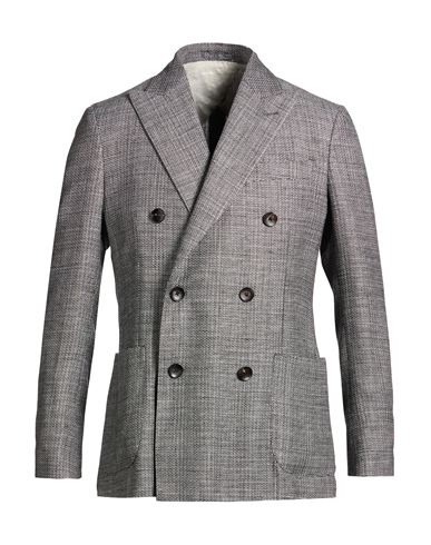 Man Blazer Black Size 40 Wool, Silk, Linen