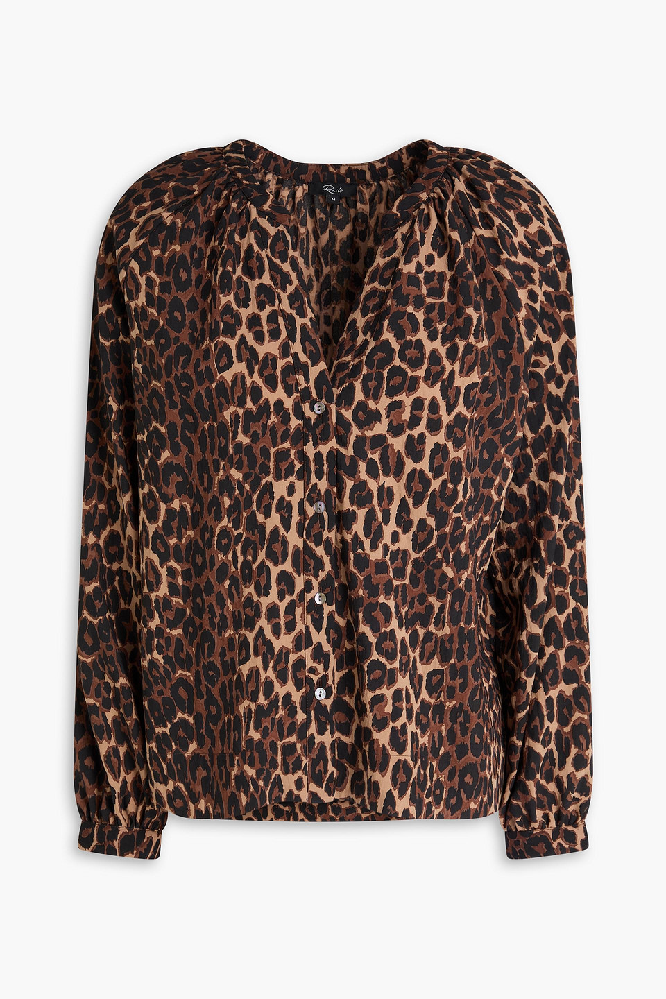 Leopard-print TENCEL™ lyocell-blend poplin blouse - Animal print - M