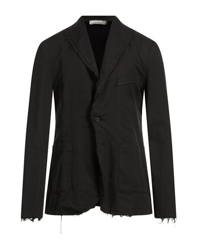 Man Blazer Black Size 34 Linen, Cotton, Elastane
