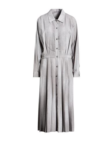 Woman Midi dress Grey Size 14 Viscose