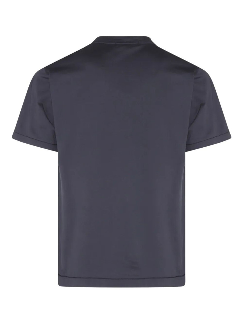 Slim Fit Cotton Jersey T-Shirt With Compass Patch