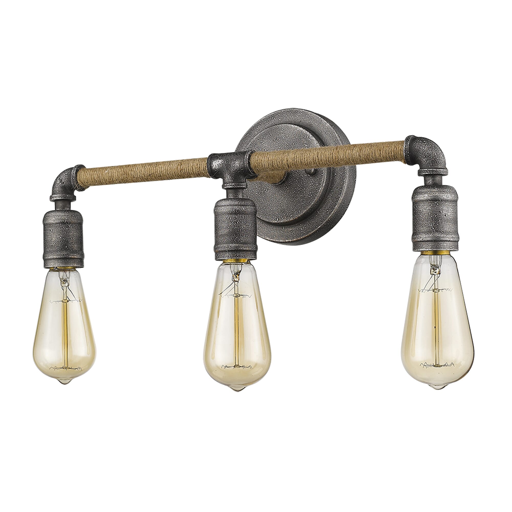 Antique Gray Three Light Vanity from the Grayson Collection