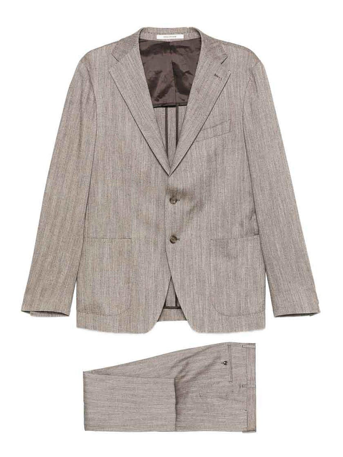 Brown lightweight linen suit