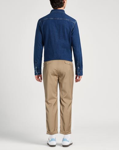 Man Pants Sand Size 32 Wool, Elastane