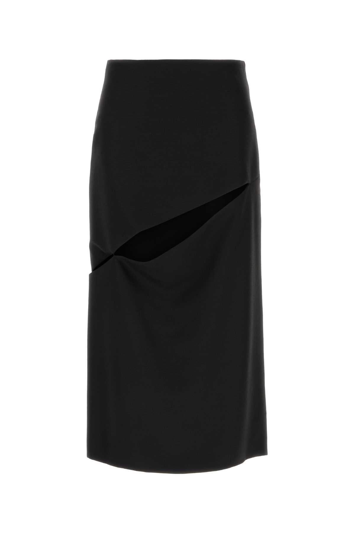 Wool Blend Skirt — Black