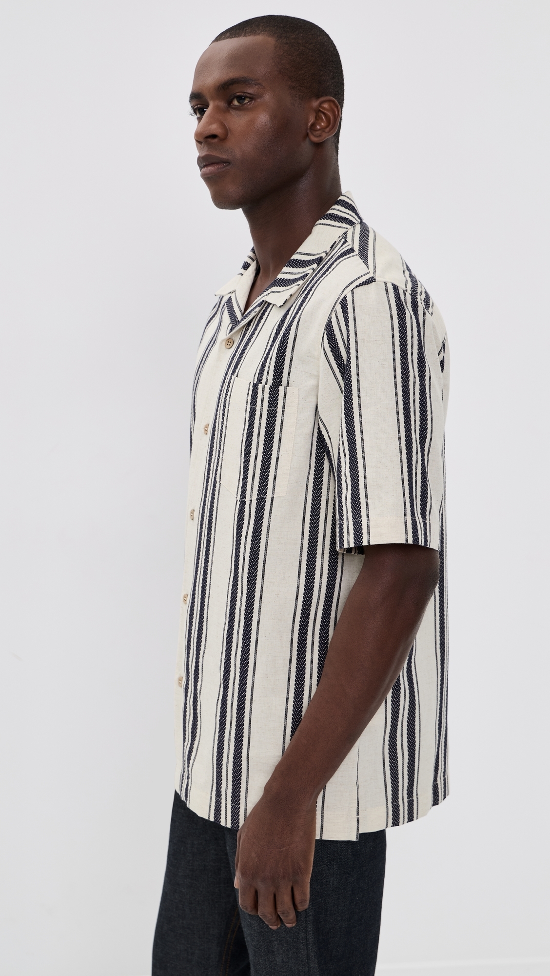 Aloha Dobby Bands Shirt Natural