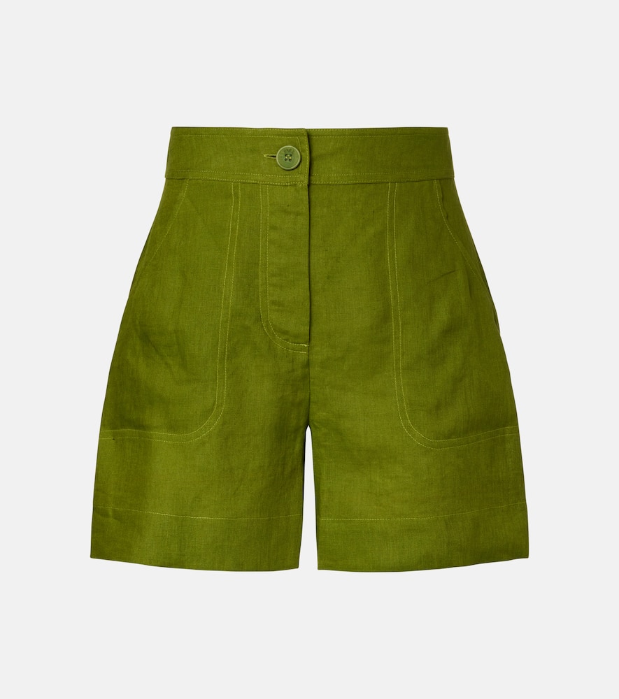 Correct high-rise linen shorts