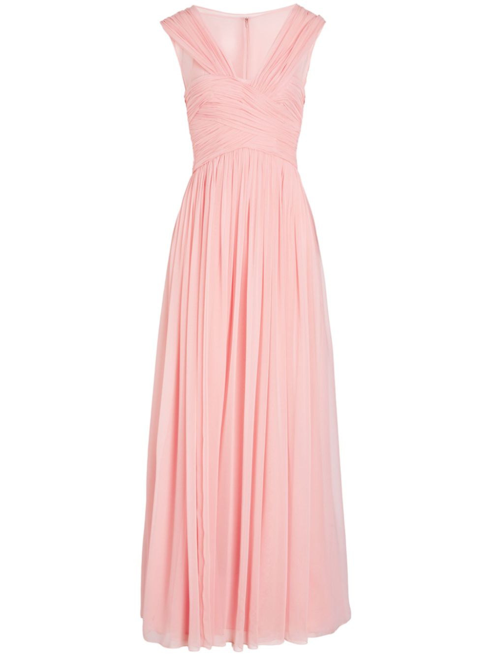 Wrapped silk georgette dress - Pink