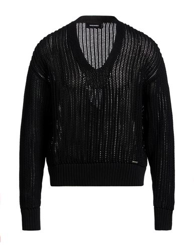 Man Sweater Black Size M Cotton